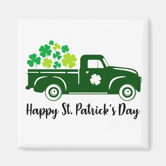 St.Patricks Day Truck Magnet (Vorne)