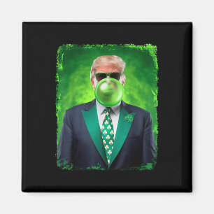 St Patricks Day Trump 47. Präsident bläst Magnet