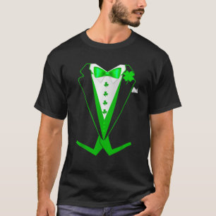 St Patrick's Day Tuxedo Niedliche Sonnenanbetung T-Shirt