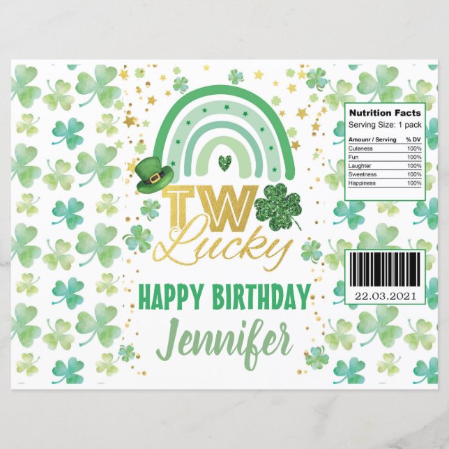 St Patrick's Day Two Lucky Chip Bag Wrapper (Vorderseite)