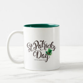 St. Patrick's Day Typografie. Kobold Zweifarbige Tasse