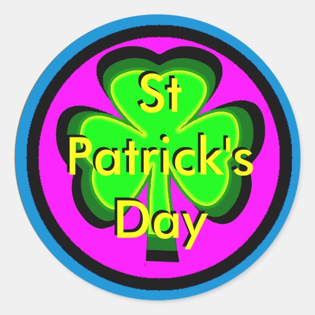 St Patrick's Day UCreate 4 Runder Aufkleber (Vorderseite)
