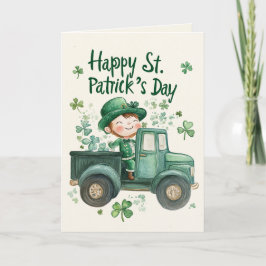 St. Patrick's Day und Happy Little Leprechaun Karte