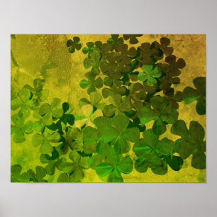St. Patrick's Day und Viel Glück , vierblättrige Poster
