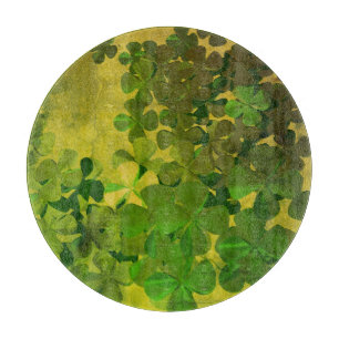 St. Patrick's Day und Viel Glück , vierblättrige Schneidebrett