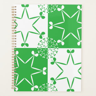 St Patricks Day Vert Clover Star Géométrique