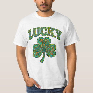 St. Patrick's Day Verzierte Glückskleeblatt-Kuns T-Shirt
