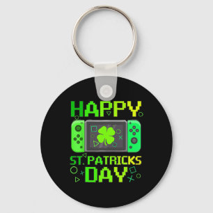 St Patrick's Day Video Game Gamer Kleeblatt Boys M Schlüsselanhänger