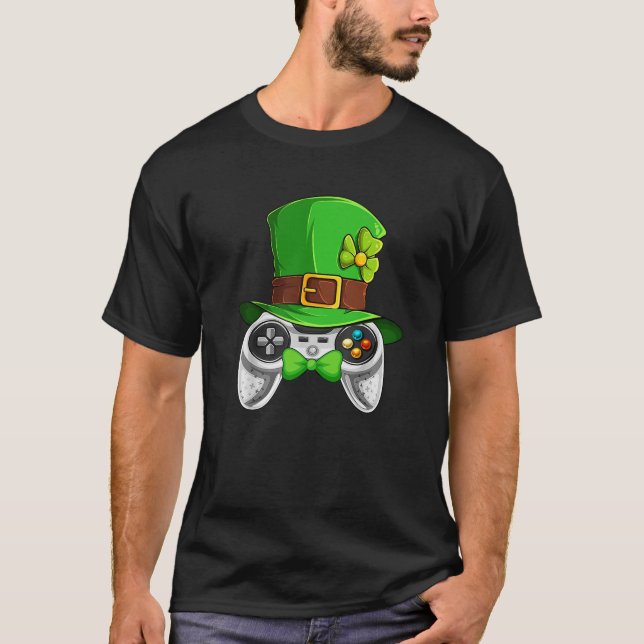 St. Patrick's Day Video Game Leprechaun Kostüm Sh T-Shirt (Vorderseite)