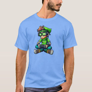 St Patricks Day Video Game Shirt Gamer Leprechaun