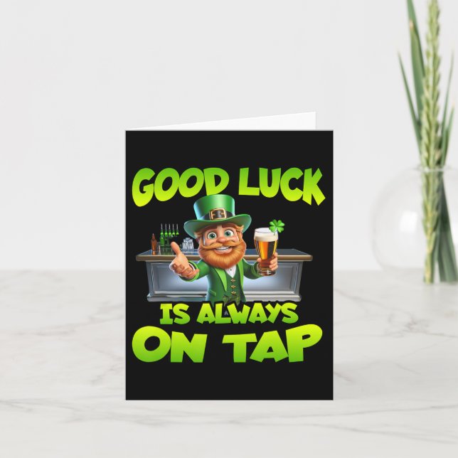 St Patricks Day Viel Glück ist immer auf Gestochen Karte (Vorderseite)