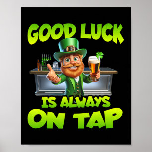 St Patricks Day Viel Glück ist immer auf Gestochen Poster