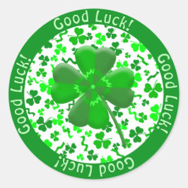 St. Patrick's Day Viel Glück Kleeblatt Personalisi Runder Aufkleber