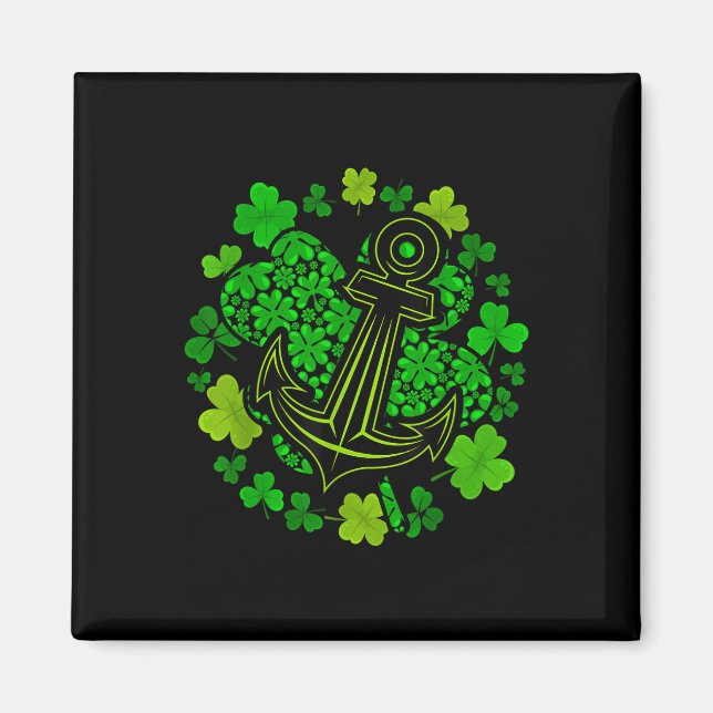 St Patricks Day Vierblattklee - Glückliche Kreuzfa Magnet (Vorne)
