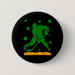 St. Patricks Day Vierblattklee - Glücklicher Hocke Button
