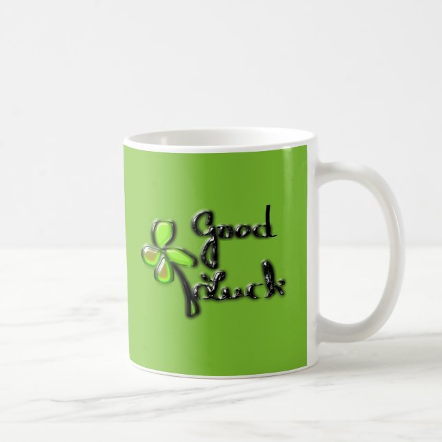 St. Patrick's Day ‎ vierblättriges Kleeblatt Kaffeetasse (Rechts)