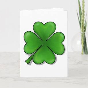 St. Patrick's Day, Vierblättriges Kleeblatt Karte