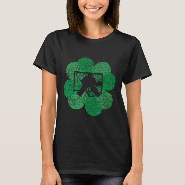 St Patricks Day Vierblättriges Kleeblatt - Lucky H T-Shirt (Vorderseite)
