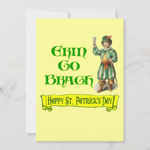 St Patrick's Day Vintag Art Custom Einladung