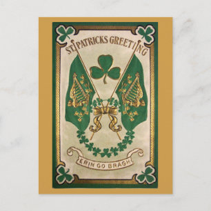 St. Patricks Day Vintag Postcard Postkarte
