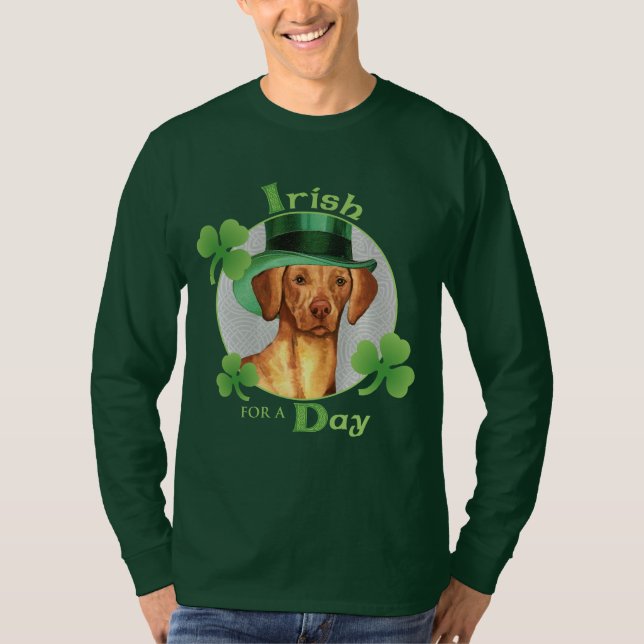 St. Patrick's Day Vizsla T-Shirt (Vorderseite)