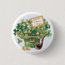 St. Patrick's Day Watercolor Spektakuläre Schaltfl