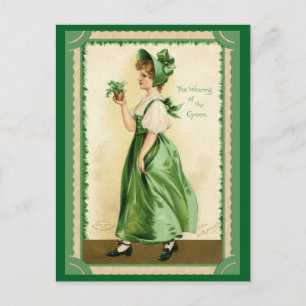 St. Patrick's Day Wearing of The Green Vintage Postkarte