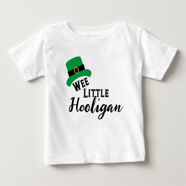 St. Patrick's Day - Wee Little Hooligan Design T-S Baby T-shirt (Vorderseite)