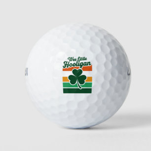 St Patricks Day Wee Little Hooligan Funny Golfball