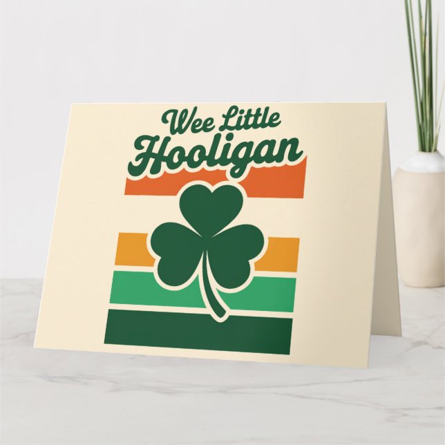 St Patricks Day Wee Little Hooligan Funny Karte (Vorderseite)