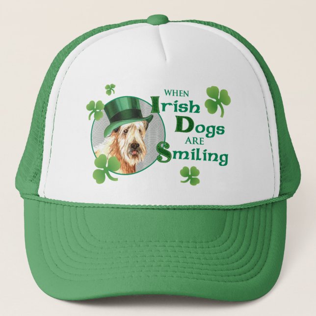 St. Patrick's Day Wheaten Terrier Truckerkappe (Vorderseite)