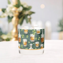 St. Patrick's Day Whiskey und Shamrocks Muster Whiskyglas