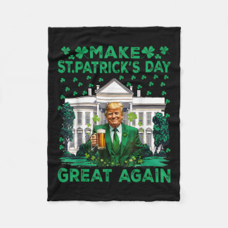 St Patricks Day wieder groß, Funny Trump Men W Fleecedecke