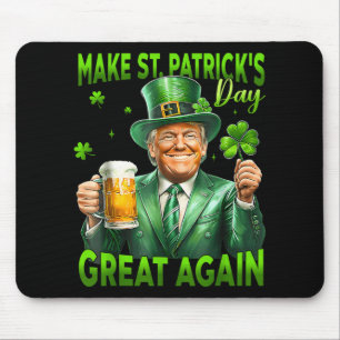 St Patricks Day wieder groß, Funny Trump Men W Mousepad