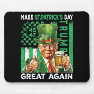 St Patricks Day wieder groß Trump 45 47 USA F Mousepad