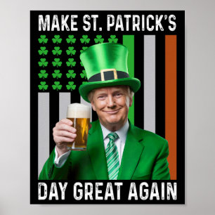 St. Patrick's Day wieder großartig Flag Funny mach Poster