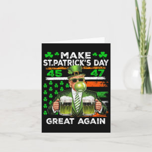 St. Patrick's Day wieder großartig Flag Funny Trum Karte