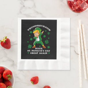 St. Patrick's Day wieder großartig Funny Trump Serviette