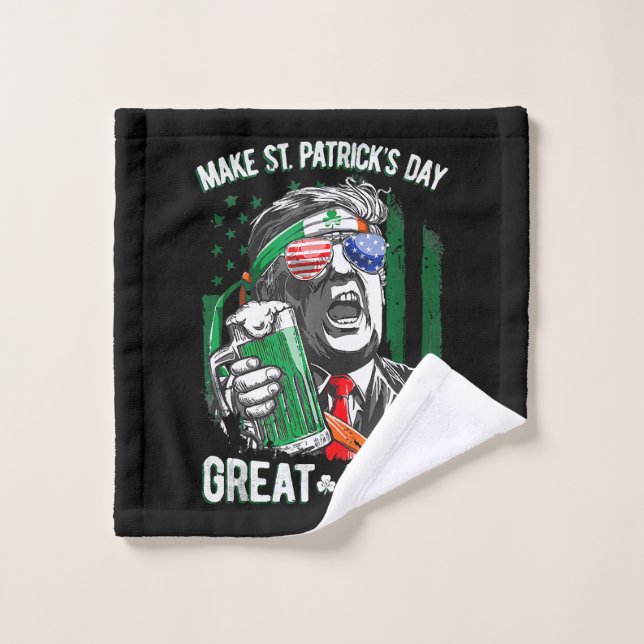 St. Patrick's Day wieder großartig Funny Trump Waschlappen (Waschlappen)
