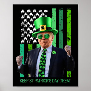 St Patricks Day wieder großartig Irish American Fl Poster