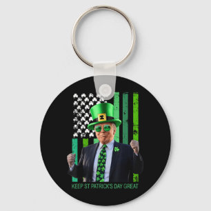St Patricks Day wieder großartig Irish American Fl Schlüsselanhänger