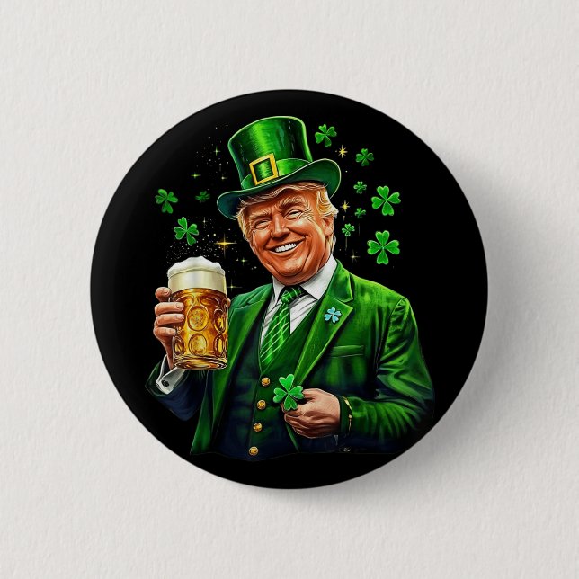 St Patricks Day wieder großartig Trump Irish Ameri Button (Vorderseite)