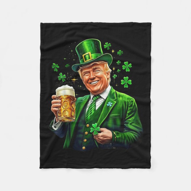 St Patricks Day wieder großartig Trump Irish Ameri Fleecedecke (Vorderseite)