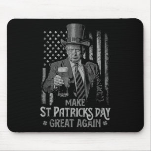 St. Patricks Day wieder großartig Trump Kleeblatt  Mousepad