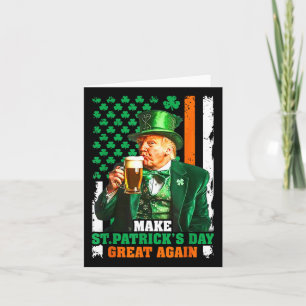 St. Patrick's Day wieder großartig Usa Flag F Karte