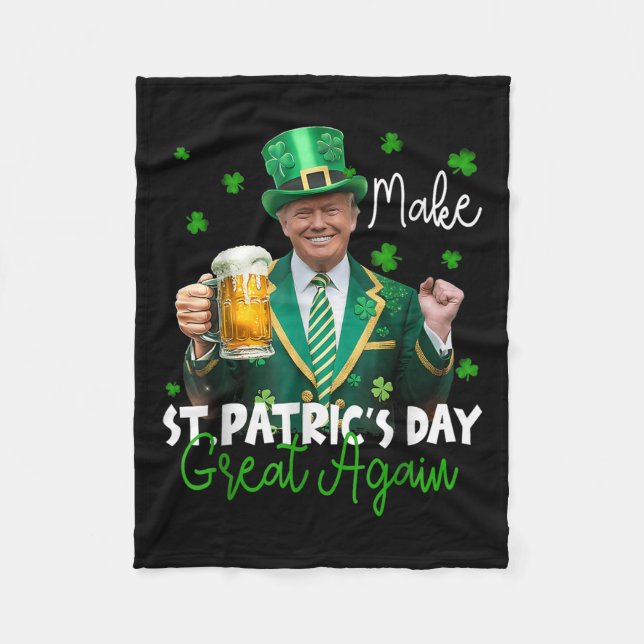 St Patricks Day wieder zum großen amerikanischen K Fleecedecke (Vorderseite)