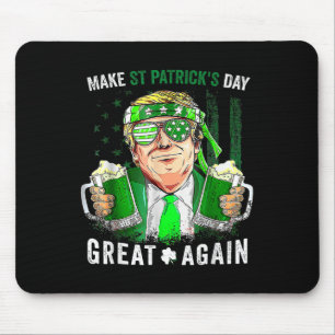 St. Patrick's Day wieder zum großen Glück Trump Bi Mousepad