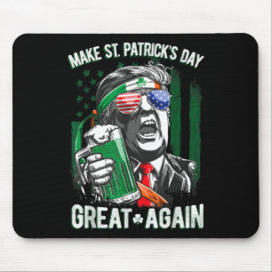 St. Patrick's Day wieder zum großen Glück Trump Bi Mousepad