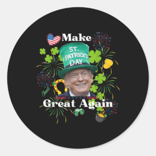 St. Patrick's Day wieder zum großen Shirt Runder Aufkleber