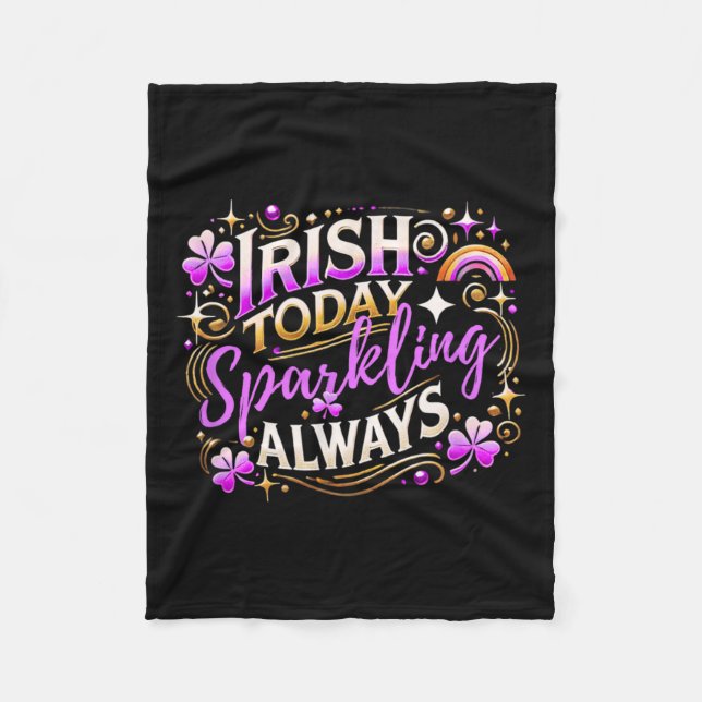 St Patricks Day Women Kleeblatt St. Patricks Day Fleecedecke (Vorderseite)